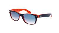 Ray-Ban New Wayfarer Orange RB2132 789/3F 52-18 Small Gradient