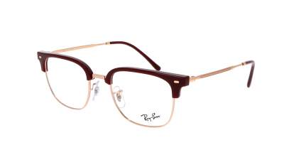 Eyeglasses Ray-Ban New clubmaster RX7216 8209 49-20 Bordeaux on rose gold in stock