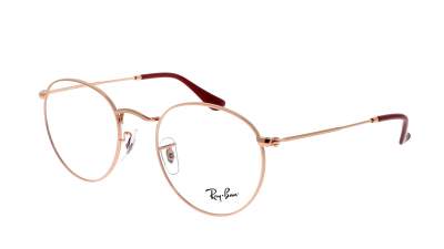 Lunettes de vue Ray-Ban Round metal OpticsRX3447V 3094 47-21 Rose Gold en stock