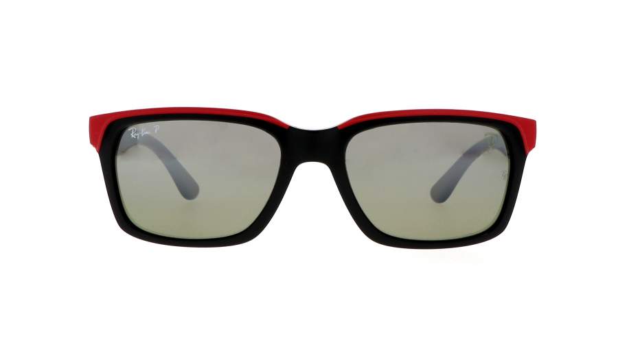 Sunglasses Ray-Ban Ferrari RB4393M F601/5J 56-18 Black On Rubber Red in stock