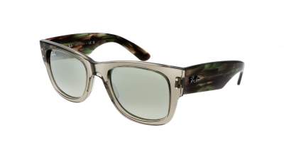 Lunettes de soleil Ray-Ban Mega wayfarer RB0840S 66355C 51-21 Transparent Green en stock