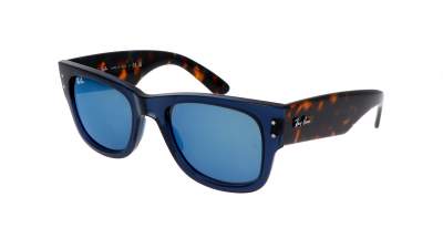 Lunettes de soleil Ray-Ban Mega wayfarer RB0840S 6638/O4 51-21 Transparent dark blue en stock