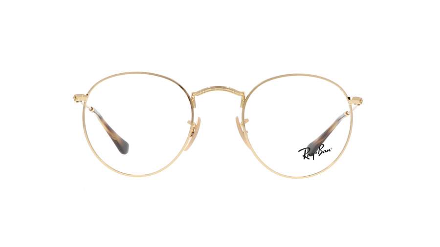 Lunettes de vue Ray-Ban Round metal Optics Or RX3447 RB3447V 2500 50-21 Medium en stock