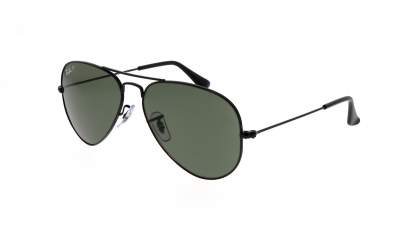 Sonnenbrille Ray-Ban Aviator Large Metal Schwarz RB3025 002/58 55-14 Schmal Polarisierte Gläser auf Lager