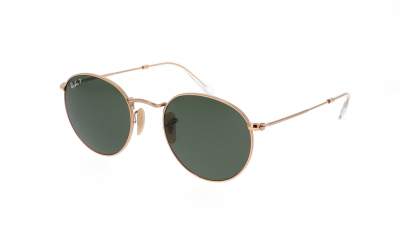 Lunettes de soleil Ray-Ban Round Metal Or RB3447 001/58 50-21 Medium Polarisés en stock