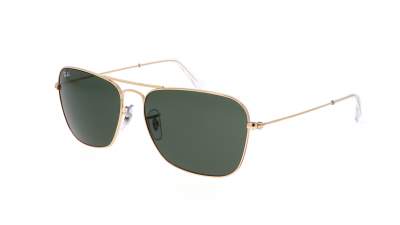 Lunettes de soleil Ray-Ban Caravan Or G15 RB3136 001 58-15 Large en stock