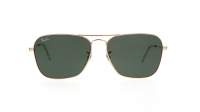 Ray-Ban Caravan Gold G15 RB3136 001 58-15 Large