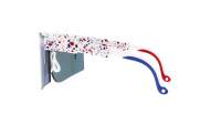 PIT VIPER The 2000's THE MERIKA Polarized 155-34 White with Blue and Red Splatter