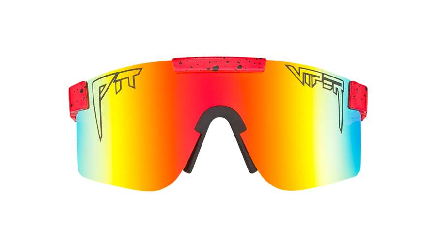 Sunglasses PIT VIPER Originals THE HOT SHOT POLARIZED 149-36 Red wtih Black Splatter in stock