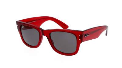 Lunettes de soleil Ray-Ban Mega wayfarer RB0840S 6679/B1 51-21 Transparent Red en stock