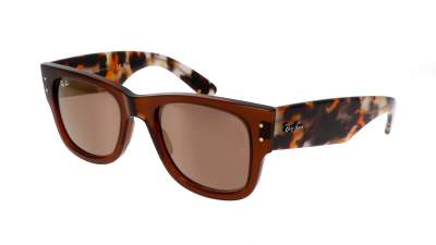 Lunettes de soleil Ray-Ban Mega wayfarer RB0840S 663693 51-21 Transparent Brown en stock