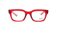 Ray-Ban Chad RX7217 RB7217 8265 52-22 Transparent Red