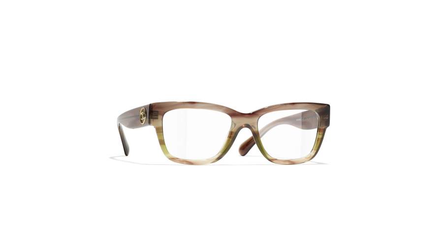 Eyeglasses CHANEL CH3455 1743 52-18 Brown Gradient Olive in stock