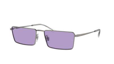 Lunettes de soleil Ray-Ban Emy RB3741 004/1A 56-17 Argent en stock