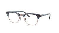 Ray-Ban Clubmaster RX5154 RB5154 8374 51-21 Striped Blue On Rose Gold