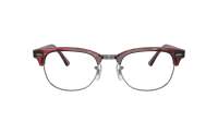 Ray-Ban Clubmaster RX5154 RB5154 8376 53-21 Striped Red On Gunmetal