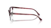 Ray-Ban Clubmaster RX5154 RB5154 8376 53-21 Striped Red On Gunmetal