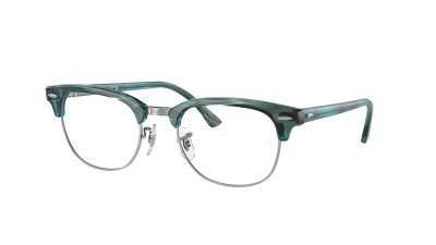 Lunettes de vue Ray-Ban Clubmaster RX5154 RB5154 8377 51-21 Striped Green On Silver en stock