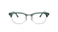 Ray-Ban Clubmaster RX5154 RB5154 8377 53-21 Striped Green On Silver