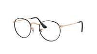 Ray-Ban Round metal Optics RX3447V RB3447V 3173 50-21 Black On Rosegold