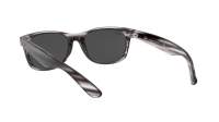 Ray-Ban New wayfarer RB2132 6430/B1 52-18 Stripped Grey Havana