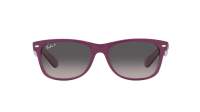 Ray-Ban New wayfarer RB2132 6606/M3 52-18 Matte Violet On Transparent