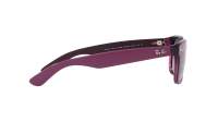 Ray-Ban New wayfarer RB2132 6606/M3 52-18 Matte Violet On Transparent