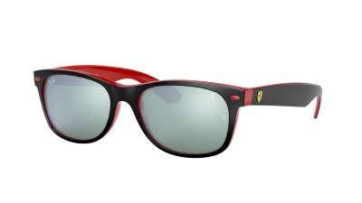 Lunettes de soleil Ray-Ban New wayfarer Scuderia ferrari RB2132M F638/30 55-18 Matte Black On Red en stock