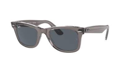 Lunettes de soleil Ray-Ban Wayfarer RB2140 1355/R5 50-22 Grey on transparent en stock