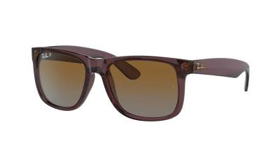 Lunettes de soleil Ray-Ban Justin RB4165 6597/T5 51-16 Transparent Dark Brown en stock