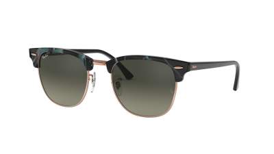 Lunettes de soleil Ray-Ban Clubmaster RB3016 1255/71 51-21 Spotted Grey/Green en stock