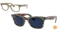 Ray-Ban Wayfarer Change Collection RB2140 1387/GG 50-22 Photo striped grey