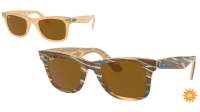 Ray-Ban Wayfarer Change Collection RB2140 1408/33 50-22 Photo waves brown