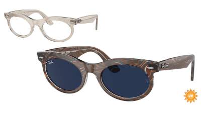 Lunettes de soleil Ray-Ban Wayfarer oval Change Collection RB2242 1383/GG 53-22 Photo waves grey en stock