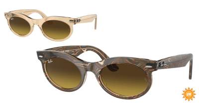 Sunglasses Ray-Ban Wayfarer oval Change collection RB2242 1386/85 53-22 Photo waves brown in stock