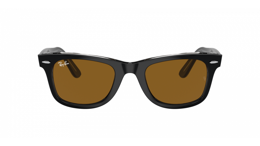 Lunettes de soleil Ray-Ban Original wayfarer RB2140 1294/33 54-18 Black on transparent en stock