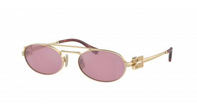 Sunglasses Miu Miu Logo MU 54ZS ZVN-50D 53-19 Pale Gold in stock