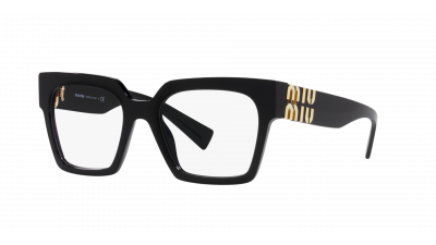 Brille Miu Miu MU 04UV 1AB1O1 52-19 Schwarz auf Lager