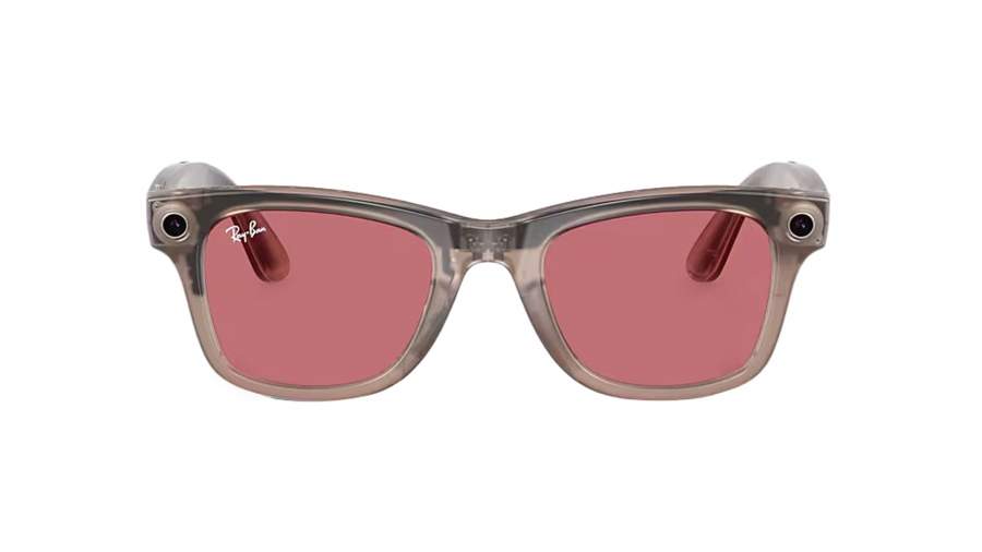 Sunglasses Ray-Ban Meta wayfarer RW4008 6705P5 53-22 Shiny Warm Stone in stock