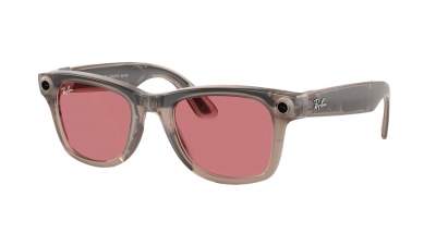 Lunettes de soleil Ray-Ban Meta wayfarer RW4008 6705P5 53-22 Shiny Warm Stone en stock