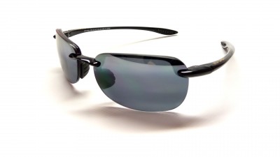 Lunettes de soleil Maui Jim Sandy beach Noir 408-02 56-15 Large Polarisé Miroirs en stock