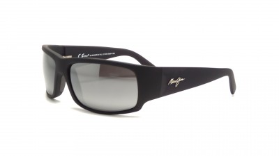 Lunettes de soleil Maui Jim World Cup Noir 266-02MR 64-19 Large Polarized Miroirs en stock