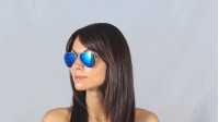 Ray-Ban Aviator Large Metal Blue Gold RB3025 112/17 58-14 Medium Mirror