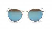 Ray-Ban P Round Metal Or Flash Lenses RB3447 112/4L 50-21 Medium Polarisés Miroirs