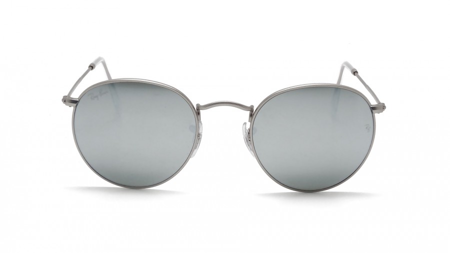 Lunettes de soleil Ray-Ban Round Metal Argent Flash Lenses RB3447 019/30 50-21 Medium en stock