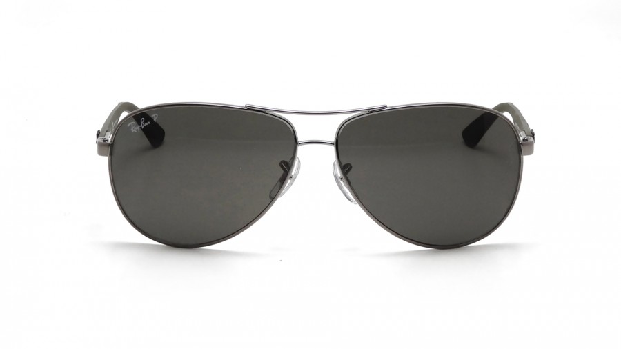 Lunettes de soleil Ray-Ban P Fibre Carbon Argent RB8313 004/N5 61-13 Large Polarisés en stock