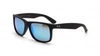 Ray-Ban Justin Schwarz Matt RB4165 622/55 55-16 Breit Verspiegelte Gläser