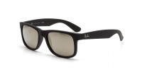 Ray-Ban Justin Schwarz Matt RB4165 622/5A 54-16 Mittel Verspiegelte Gläser