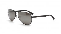 Ray-Ban Fibre Carbon Schwarz RB8313 002/K7 61-13 Breit Polarisierte Gläser Verspiegelte Gläser