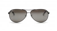 Ray-Ban Fibre Carbon Schwarz RB8313 002/K7 61-13 Breit Polarisierte Gläser Verspiegelte Gläser